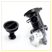 Насос сливной Hanyu для стиральной машины, 3 самореза, клеммы назад раздельно, 5859EN1004B, с камерой насоса.