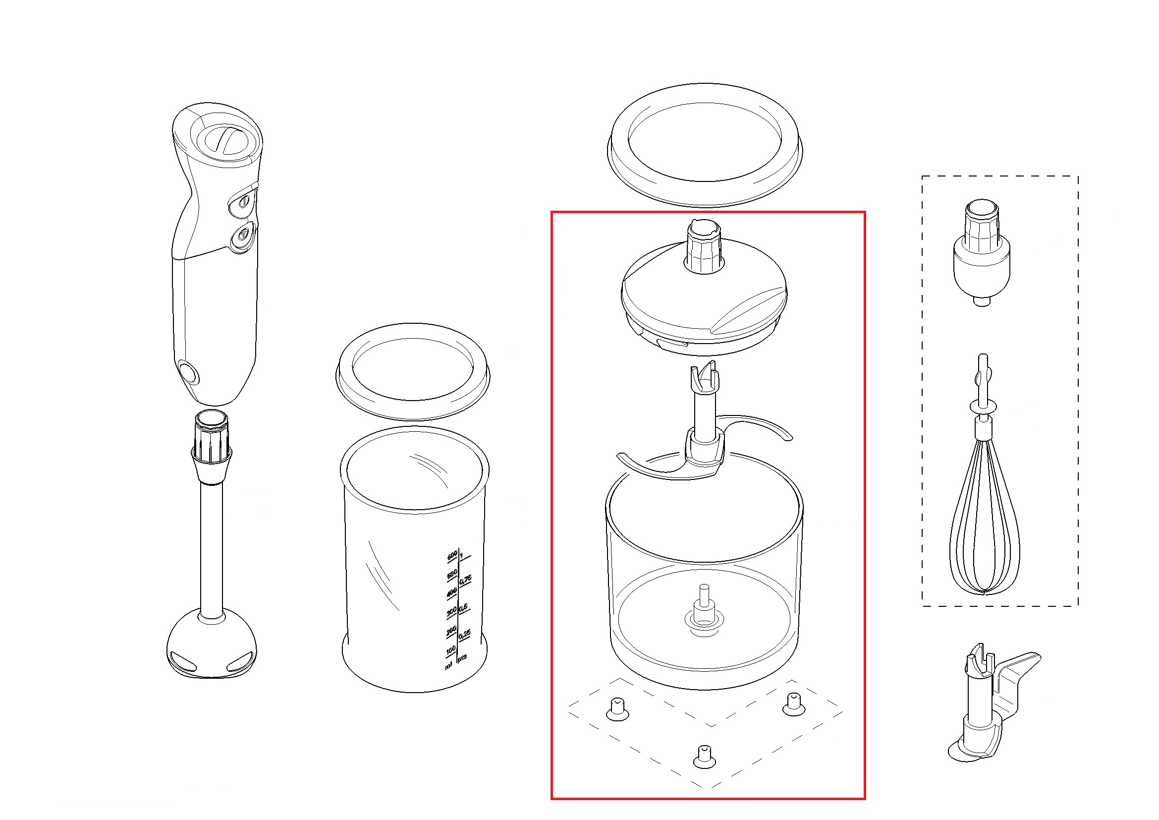 Насадка-измельчитель для блендера Bosch 12027759 (в сборе)