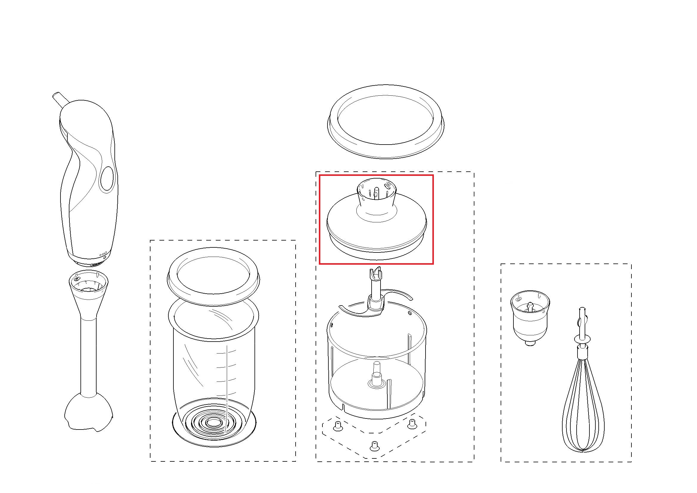 Крышка-редуктор для измельчителя блендера Bosch 00651125