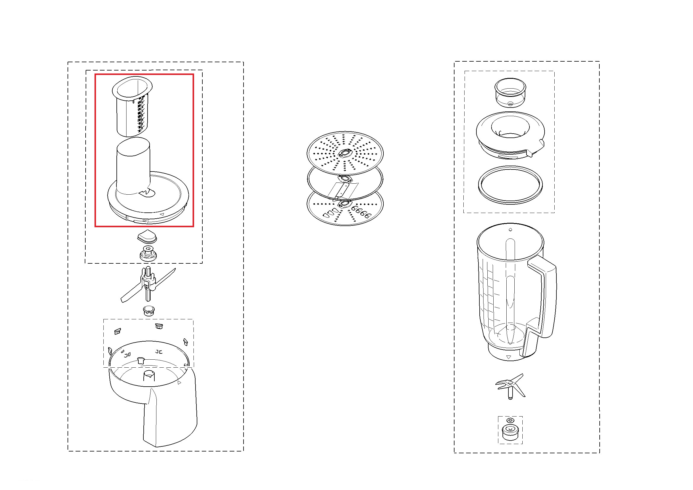 Корпус насадки-овощерезки для кухонного комбайна Bosch 00653187