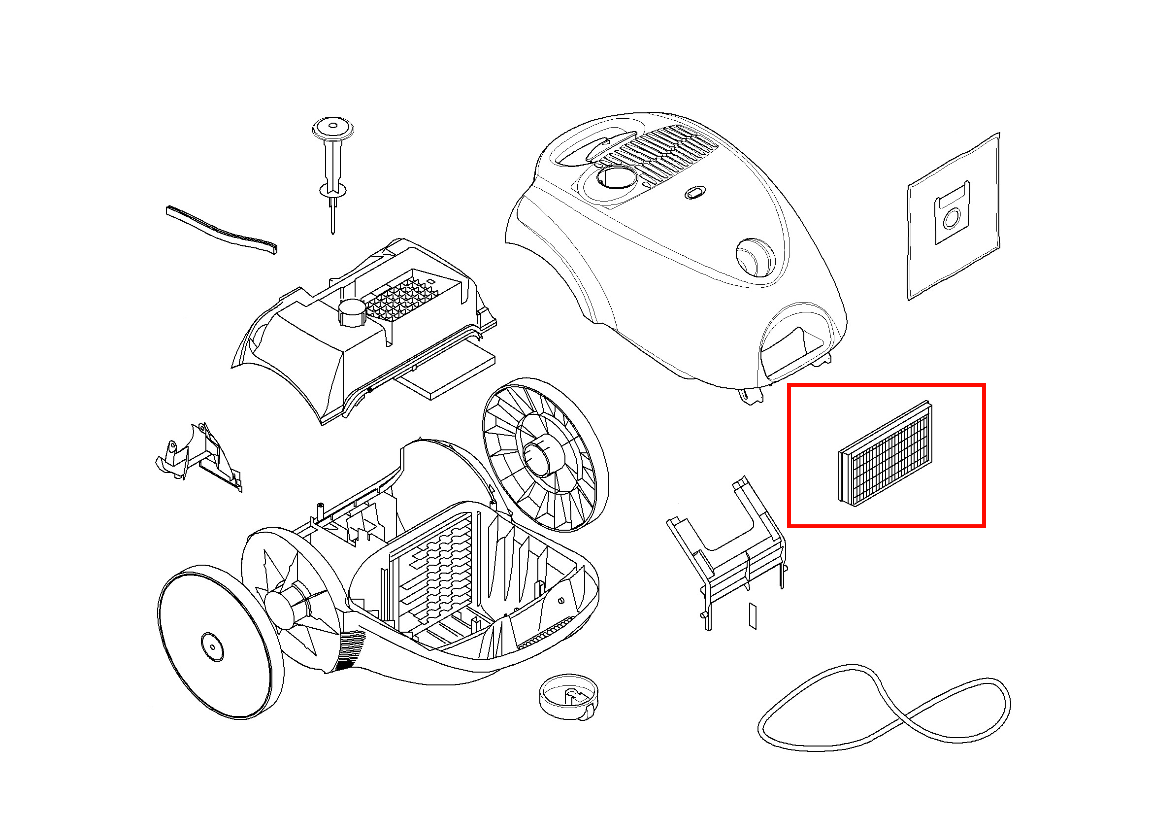HEPA-фильтр для пылесоса Bosch, Siemens, Karcher BBZ8SF1, VZ54000, 00802779