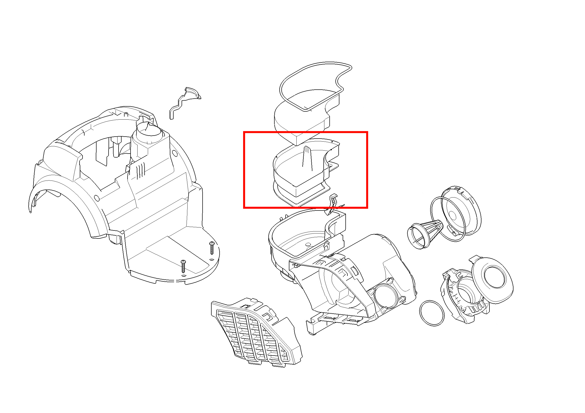 Фильтр-решетка + поролоновый фильтр для пылесоса Bosch 12011719
