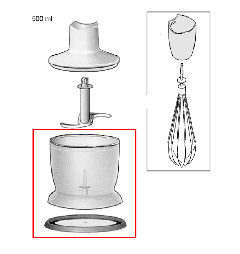 Оригинальная чаша измельчителя для блендера Braun BR67050142