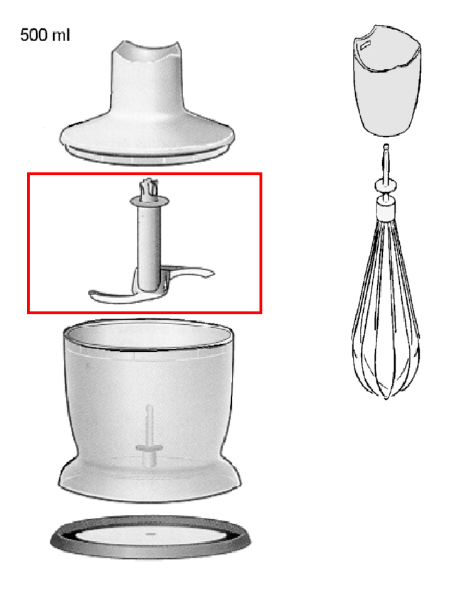 Нож для измельчителя блендера Braun (чаша 500 мл.) 7050141, BR67050141