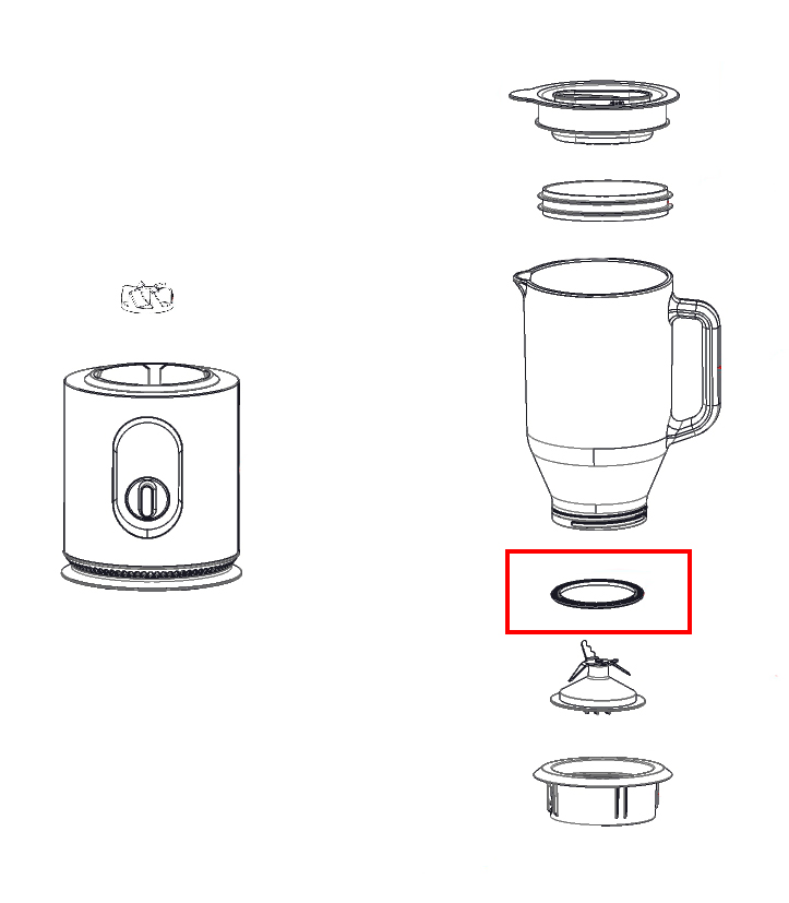 Уплотнитель основания чаши блендера Braun 7322310604