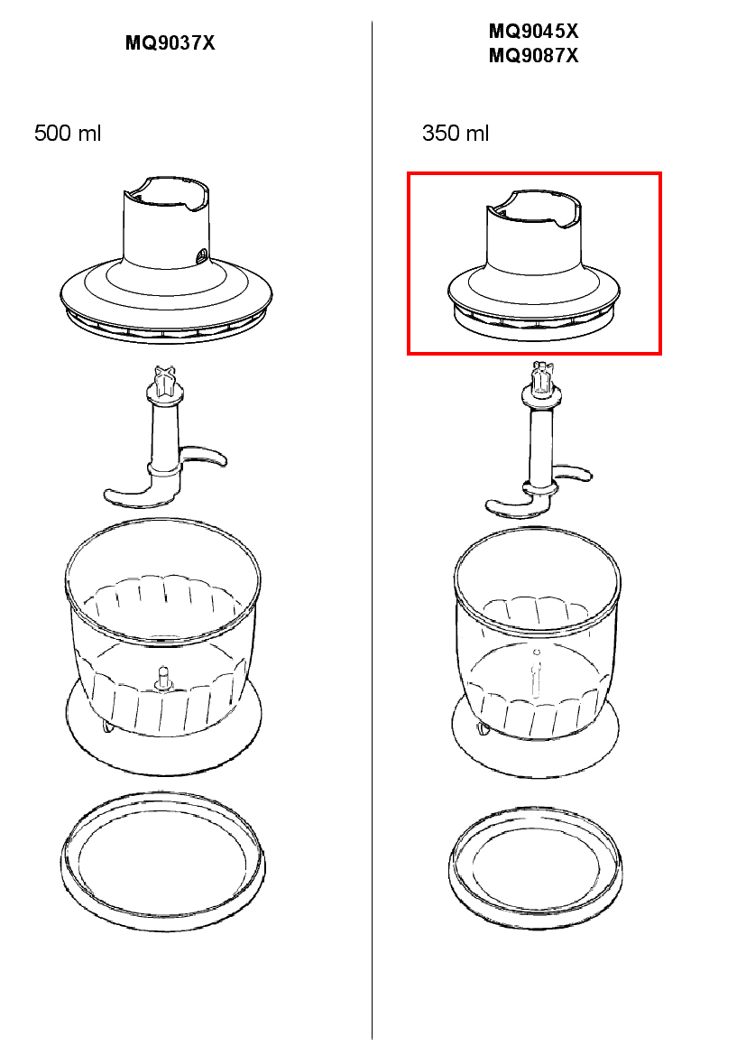 Крышка-редуктор для измельчителя блендера Braun 7322115434