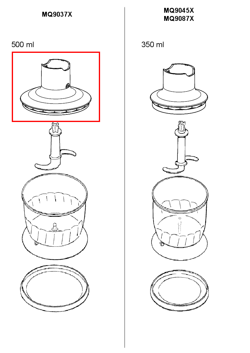 Крышка-редуктор для измельчителя для блендера Braun 7322115424