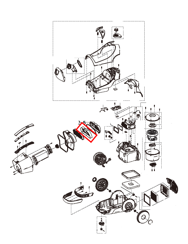 Рамка (держатель) фильтра предмоторного для пылесоса Samsung DJ64-01014A