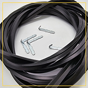 Уплотнитель двери духового шкафа универсальный L 3000мм+4 скобы