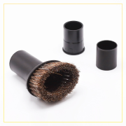 Насадка для пылесоса круглая с натуральной щетиной д.30-32-35мм для уборки мебели и аппаратуры