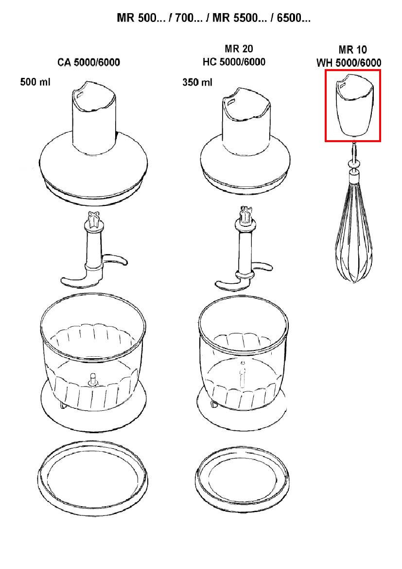 Редуктор венчика для блендера Braun 7050148