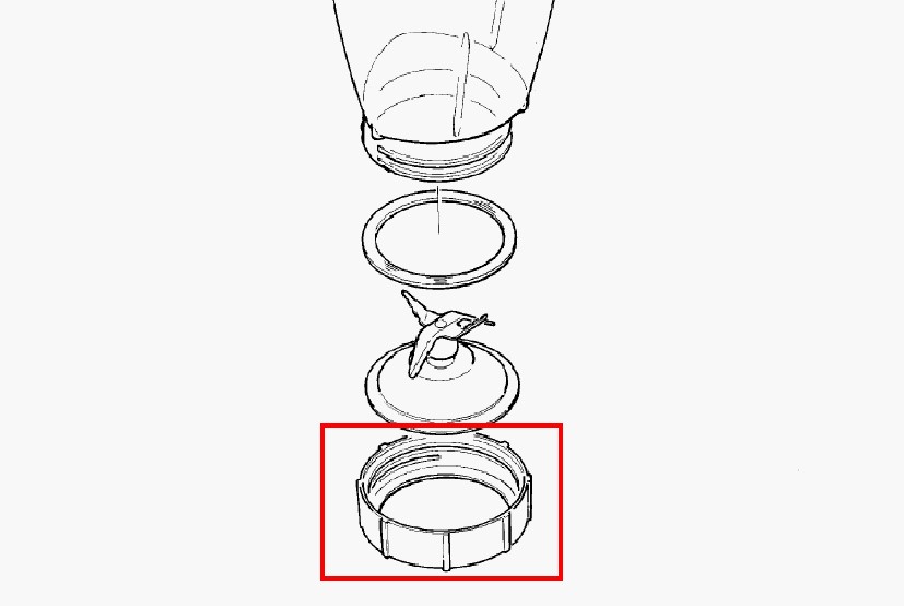 Гайка с прокладкой для чаши блендера Braun 64184624