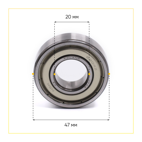 6204 zz NSK подшипник для стиральной машины (20x47x14 мм)