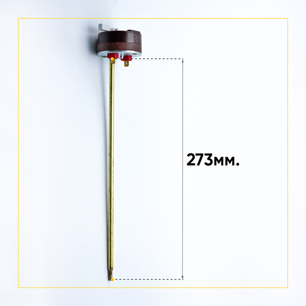 Термостат стержневой для водонагревателя 20А, 74-93°C, L-270 мм, с предохранителем, флажком, wth409un