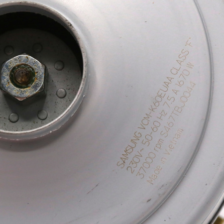 Двигатель для пылесоса Samsung 1670 Вт H-111 мм, D-121 мм, с юбкой, VCM-K60EUAA, DJ31-00120, ОРИГИНАЛ