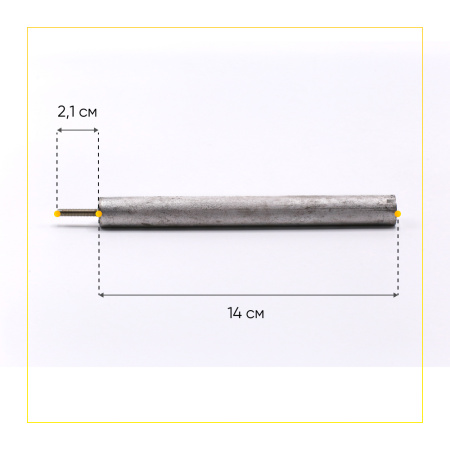Анод магниевый для бойлера D-14 мм L-140 мм, шток M4x21