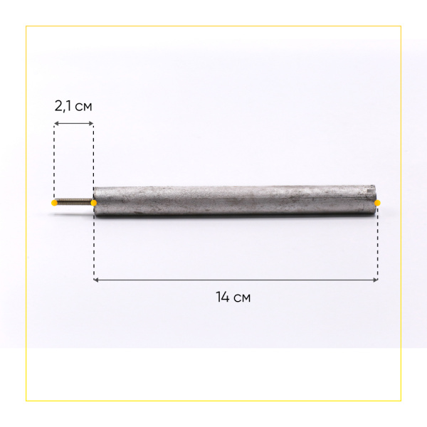 Анод магниевый для бойлера D-14 мм L-140 мм, шток M4x21