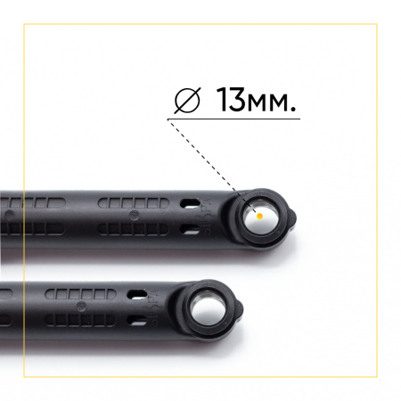 Амортизаторы для стиральной машины Indesit/Ariston 100N, L 165/255 мм., D 13 мм., (2 шт.), тонкий, 140744.