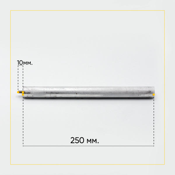 Анод магниевый для бойлера D-21.3 мм L-250 мм, шток M6x10