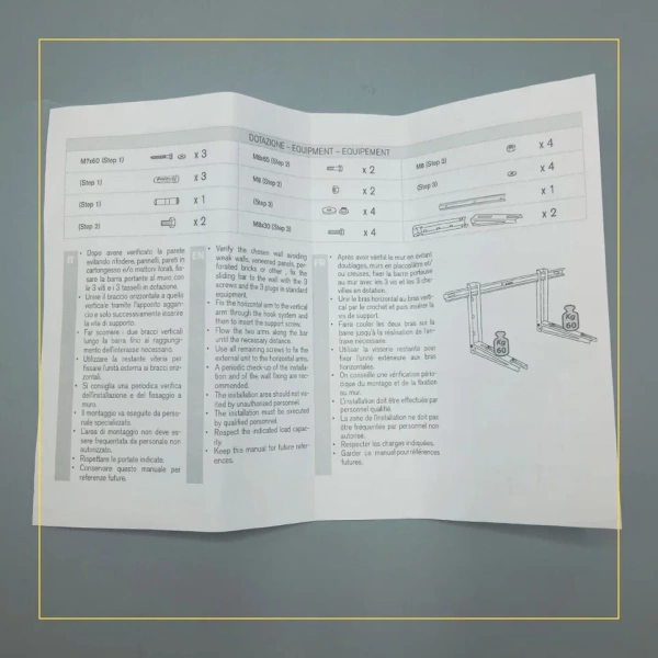 Кронштейн стеновой 420x400x780 мм acp101un