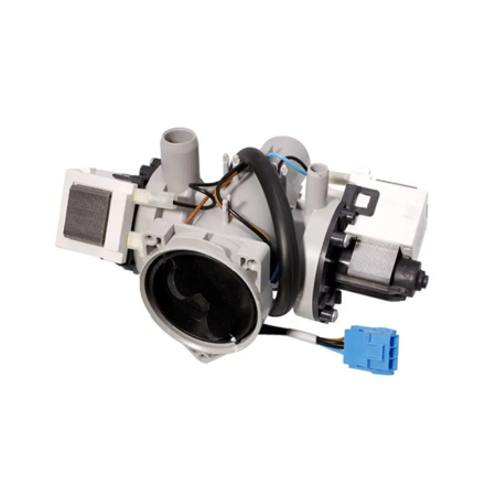 Насос сливной для стиральной машины LG, 3 самореза, клеммы вперед, 5859EN1006N, с камерой насоса