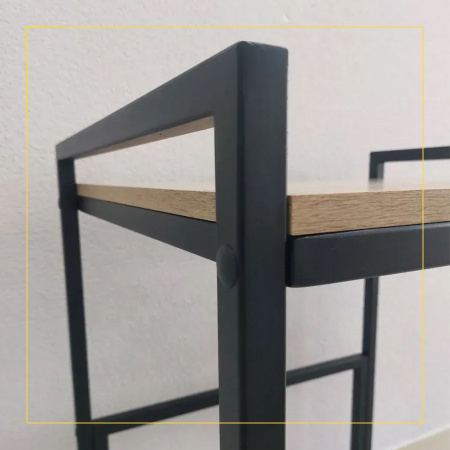 Стеллаж для стиральной и сушильной машины чёрный