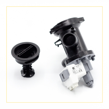 Насос сливной Hanyu для стиральной машины, 3 самореза, клеммы назад раздельно, 5859EN1004B, с камерой насоса.