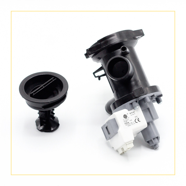 Насос сливной Hanyu для стиральной машины, 3 самореза, клеммы назад раздельно, 5859EN1004B, с камерой насоса.