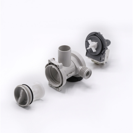 Насос сливной Hanyu для стиральной машины, 3 самореза, клеммы назад вместе, 908092000900, с камерой насоса