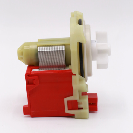 Насос сливной Сopreci для стиральной машины, 4 защелки, клеммы вперед вместе, квадратный, красный, PMP017BO