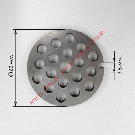 Решетка №3 для мясорубки Kenwood, Cameron, Bork, Bimatek, Bosch, Zelmer, Kambrook, Moulinex, Novex, Redmond, Scarlett, Sinbo, Bek