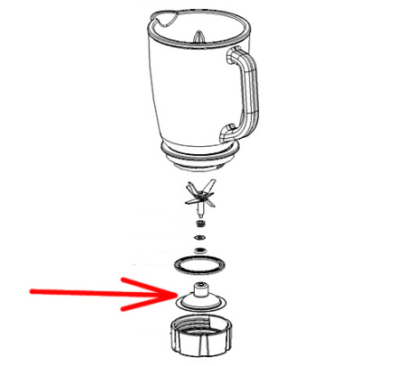 Держатель ножа блендера Tefal / Moulinex MS-650308