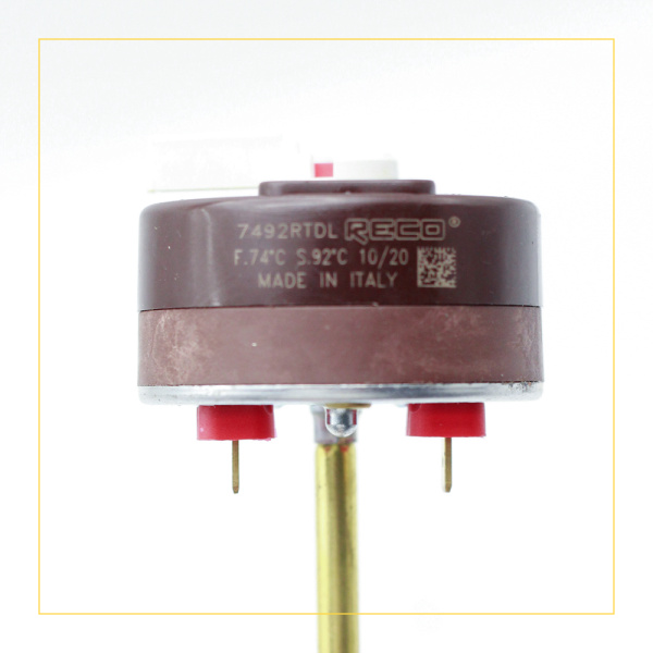 Термостат стержневой для водонагревателя 20А, 74-93°C, L-270 мм, с предохранителем, флажком, wth409un