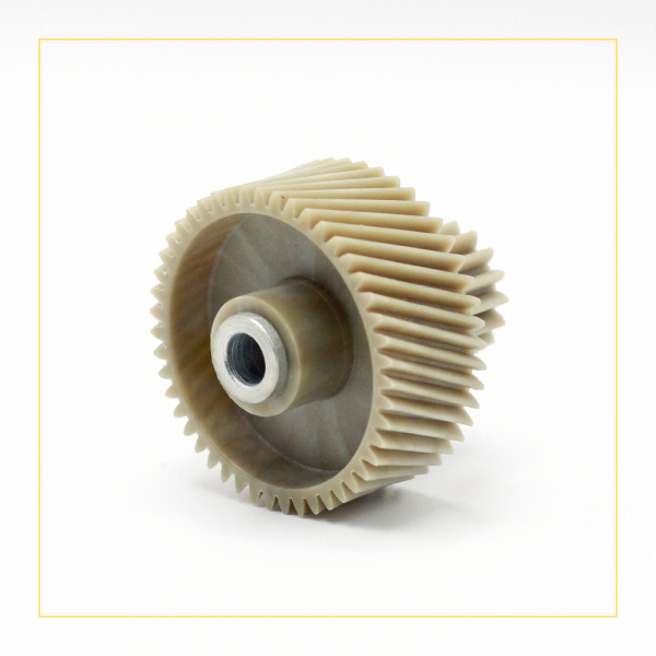 Шестерня c металлической вставкой для мясорубок Vitek / Dex / Panasonic, Д-52/22мм, зуб-47/16шт. (Косой/прямой)