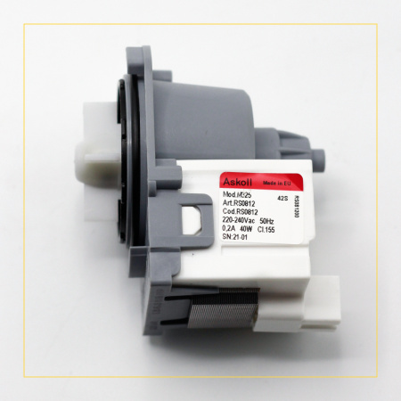 Насос сливной Askoll для стиральной машины, 3 защелки, клеммы назад вместе, PMP003UN