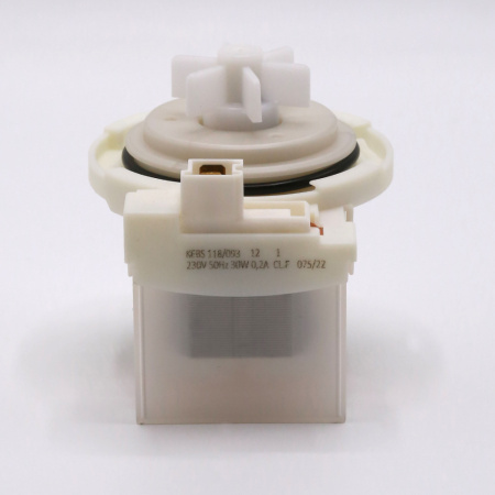 Насос сливной Copreci для стиральной машины, 4 защелки, клеммы вперед вместе, круглый, белый, PMP035BO