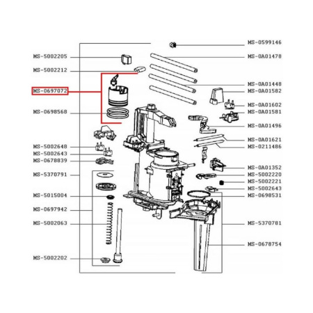 Поршень в сборе для заварочного блока кофемашины Krups MS-0697072