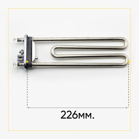 Тэн для стиральной машины LG 2000W, L-226 мм, c датчиком, Kawai, AEG33121502