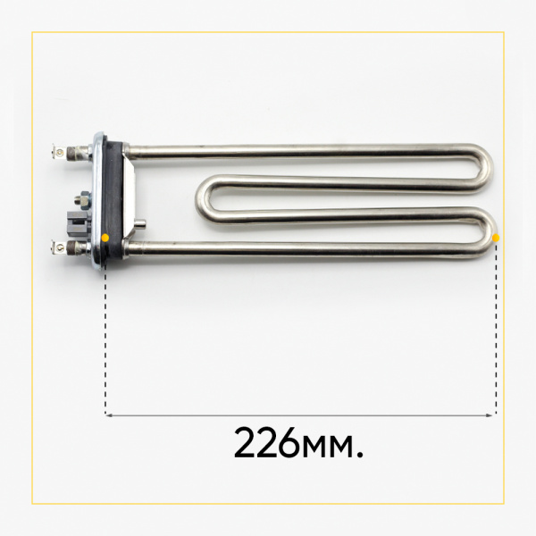 Тэн для стиральной машины LG 2000W, L-226 мм, c датчиком, Kawai, AEG33121502