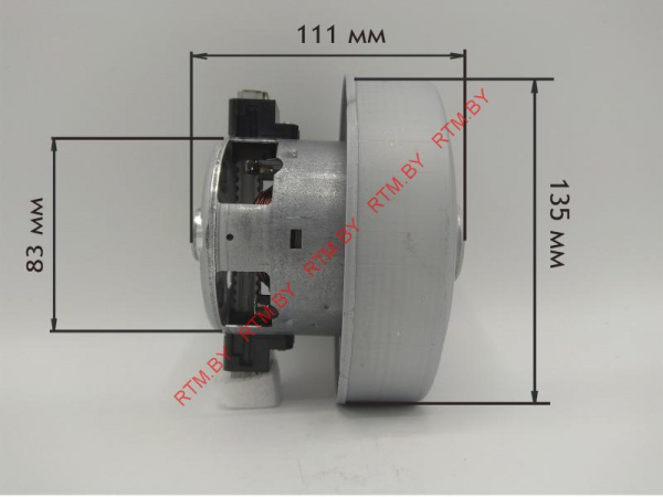 Двигатель для пылесоса Samsung 1600 Вт, H-111 мм, D-135 мм, с юбкой, vcm-k40hu, dj31-00005 ОРИГИНАЛ