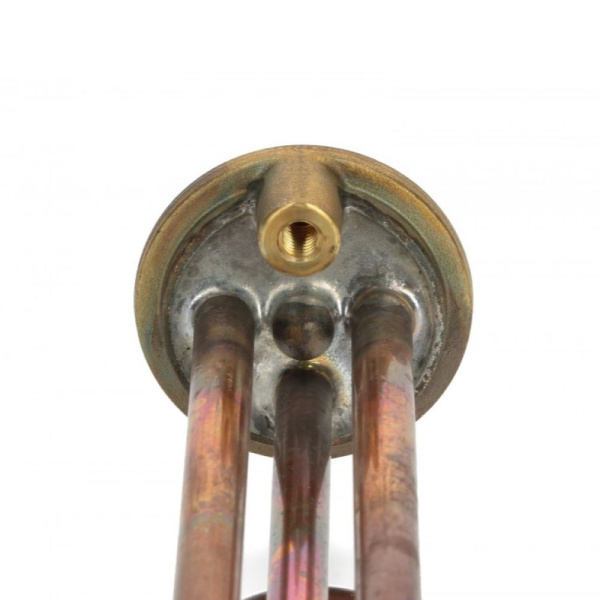 ТЭН для водонагревателя 2000W фланец MTS, короткие контакты, Г-образный, под анод М6, медь