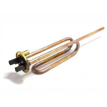 ТЭН для водонагревателя 1500 фланец MTS, короткие контакты, Г-образный, под анод М6, медь
