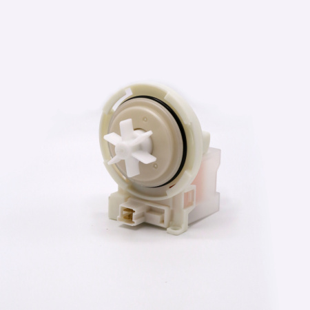 Насос сливной Copreci для стиральной машины, 4 защелки, клеммы вперед вместе, круглый, белый, 141874, с камерой насоса