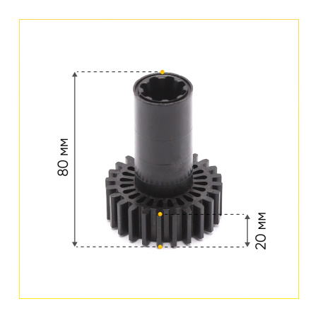 Шестерня для мясорубок Braun 67051414 / Kenwood KW715561 Д-62/30 мм, Зуб-24/8(Прямой/Прямой)