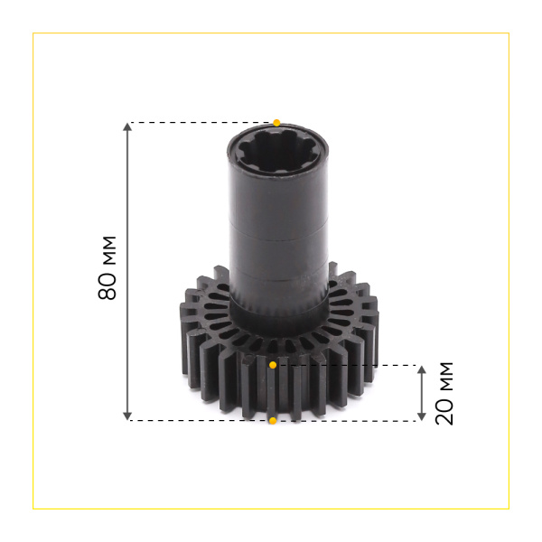 Шестерня для мясорубок Braun 67051414 / Kenwood KW715561 Д-62/30 мм, Зуб-24/8(Прямой/Прямой)