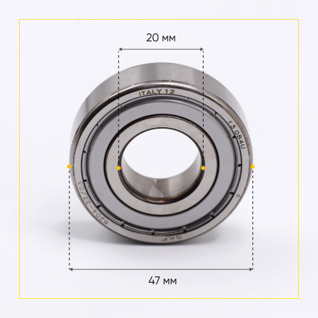 6204 zz SKF подшипник для стиральной машины (20x47x14 мм)