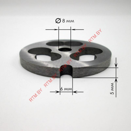 Решетка №4 колбасная для мясорубки BRAUN, BOSCH, VITEK, DAEWOO, KAMBROOK, ZELMER, KENWOOD, NOVIS (колбасная) (Д - 53,5).