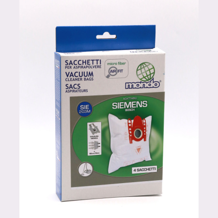 Комплект одноразовых пылесборников (мешков) для пылесоса Bosch, Siemens, тип D, E, F, G, H (4 шт.)