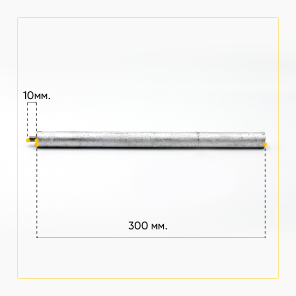 Анод магниевый для бойлера D-21.3 мм L-300-350 мм, шток M8x13, WTH314UN