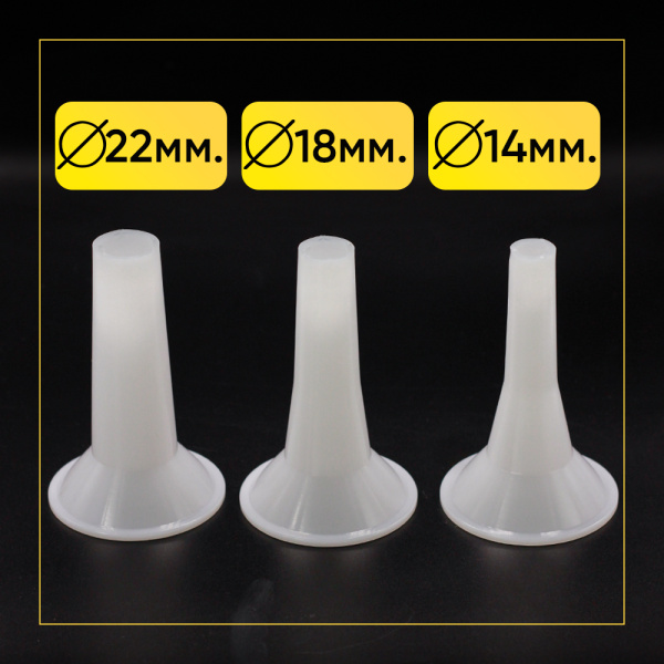 Насадки для колбас к мясорубкам D=62 компл. 3 шт. (выход. D - 14mm, 18mm, 22mm)